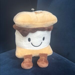 Plush S'mores Pillow - Cream and Brown